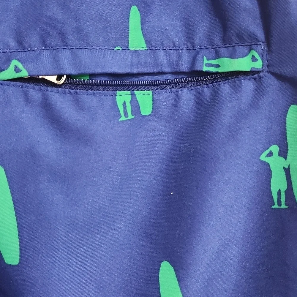 Johnnie-O mens XL Blue surfer logo swim trunks Size Large